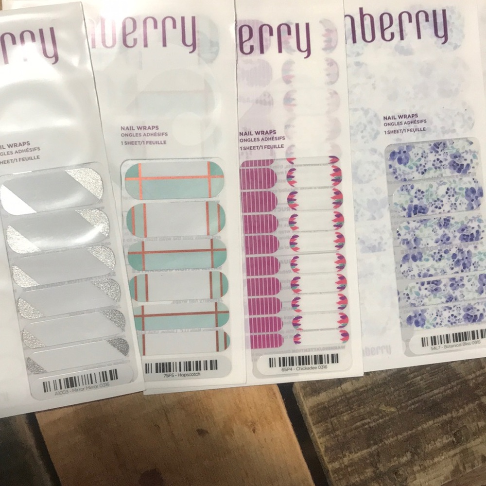 Five sheets of jamberry nail wraps all full sheets
